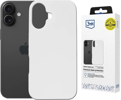 Панель 3MK Hardy MagSilicone для Apple iPhone 16 Plus White (5903108662031)