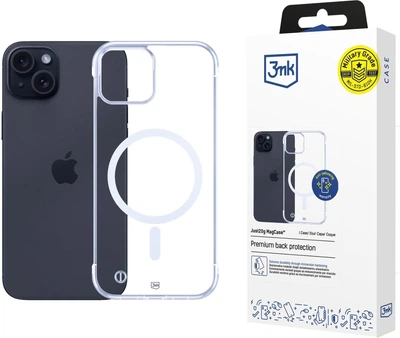 Etui plecki 3MK Just20g MagCase do Apple iPhone 15 Plus Transparent (5903108609678)