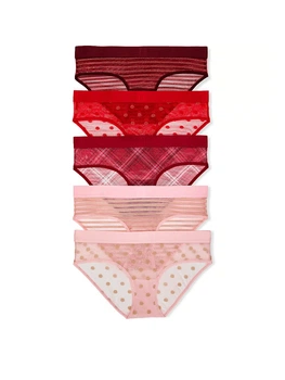 Набор трусиков слепых женских сетчатых Victoria's Secret 5-Pack Sheer Heritage Shimmer Hiphugger Panties С разных цветов, 5 шт (27187677)