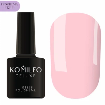 KOMILFO Deluxe Series HEMA/TPO FREE №D188 Гель-лак пастельний світло-рожево-ліловий, 8 мл