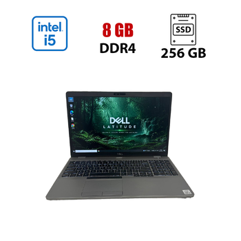 Ультрабук Dell Latitude 5510 / 15.6" (1920x1080) IPS / Intel Core i5-10210U (4 (8) ядра по 1.6 - 4.2 GHz) / 8 GB DDR4 / 256 GB SSD / Intel UHD Graphics / WebCam б/у