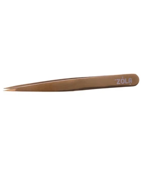 Пинцет профессиональный для бровей ZOLA GOLD Professional Tweezers for Eyebrows точечный