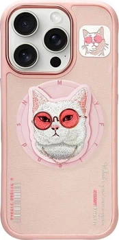 Панель Nimmy Glasses Cool Cat MagSafe для Apple iPhone 16 Pro Pink (6971080310690)