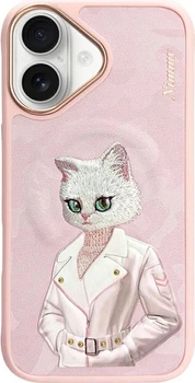 Панель Nimmy Magnetic fashion cute pet MagSafe для Apple iPhone 16 Pink (6971080310454)