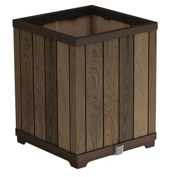 Горщик для квітів Keter Deco Square Planter 74 л горіх 261033