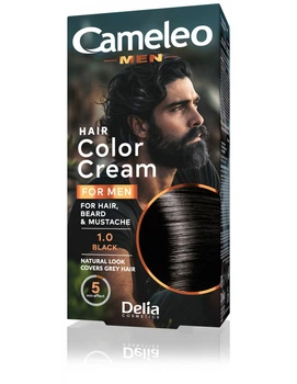 CAMELEO MEN Крем-краска для мужчин для волос, бороды, усов тон 1.0 Черная
