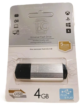 Флешка T&G Vega 121 4GB сірий