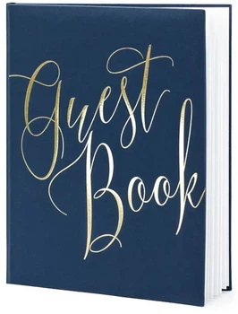 Книга гостей PartyDeco Guest book 20 x 24,5 см 22 картки Темно-синя (KWAP58-074) (5902230789203)
