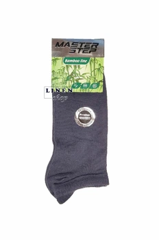 Мужские бамбуковые однотонные короткие носки Master Step 759 Темно-серые 39-41