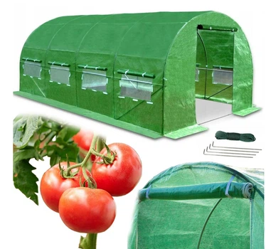 Усиленная теплица садовая парник 10 м² 400×250×200 см Kontrasto KO2504252 армированная зеленая для выращивания овощей, рассады и растений