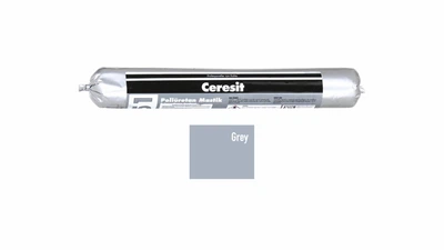 Герметик Ceresit CS 51 FC поліуретановий, для розширювальних швів, фасадний (Сірий) 600 мл
