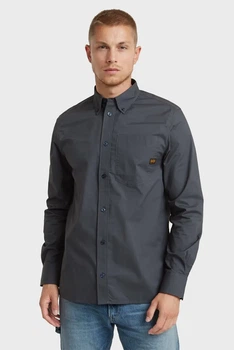 Чоловіча темно-синя сорочка One pkt regular shirt l/s G-Star RAW S D24292,D308