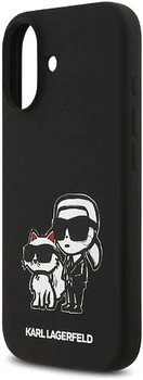 Панель Karl Lagerfeld Liquid Silicone K&CH Sketch MagSafe для Apple iPhone 17 Black (KLHMP17SSKCGRGOK)