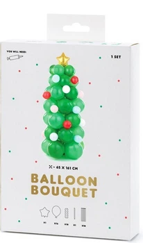 Bukiet balonów PartyDeco Choinka 65 x 161 cm (5904555007208)