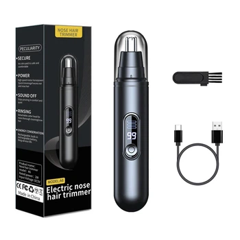 Тример для носа та вух Nose hair trimmer А6 на акумуляторі з USB зарядкою чорний