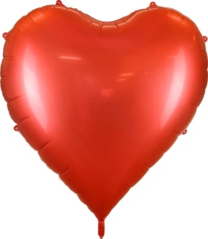 Balon foliowy PartyDeco Serce XXL 136 x 129 cm Czerwony (5904555071643)