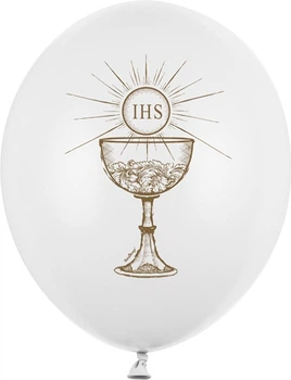Повітряні кульки PartyDeco IHS Pastel pure 30 см Білі 50 шт (5901157492081)