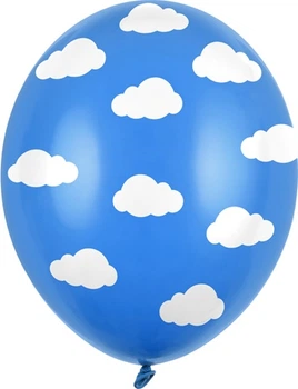 Balony PartyDeco Pastel Chmurki 30 cm Błękitne 50 szt (5901157492500)