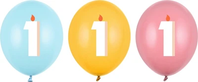 Balony PartyDeco 1 30 cm Wielokolorowe 50 szt (5904555099555)