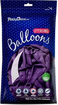 Повітряні кульки PartyDeco Strong Metallic 30 см Фіолетові 100 шт (5901157486035)