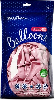 Повітряні кульки PartyDeco Strong Metallic 30 см Рожеві 100 шт (5901157486059)