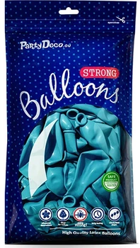 Повітряні кульки PartyDeco Strong Metallic 30 см Блакитні 100 шт (5901157486073)