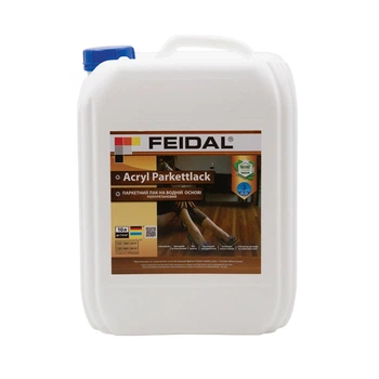 Лак паркетный глянцевый на водной основе Feidal Acryl Parkettlack 10 л