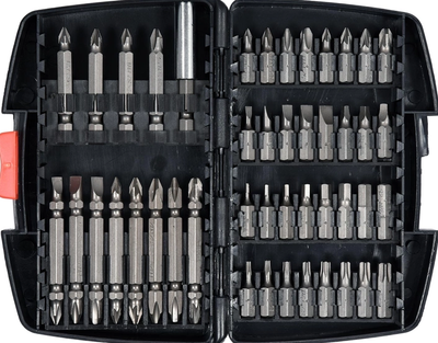 Набор бит 45шт (TORX, HEX, PZ2, PH2, SQ, PZ3, PH1, PH3, PZ1, PZ0, PH0, SL4, SL6, SL7, SL5, SL3), Yato