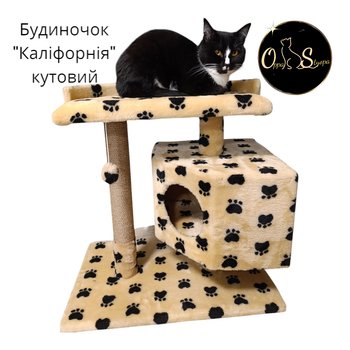 Дом когтеточка для котиков "Калифорния" угловой Oppa_Styopa
