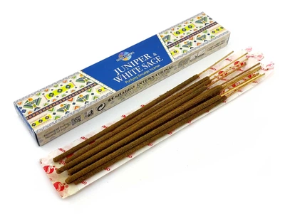 Пыльцевые благовония - Juniper & White Sage Premium Masala Incense, Масала HEM (Можжевельник и белый шалфей)