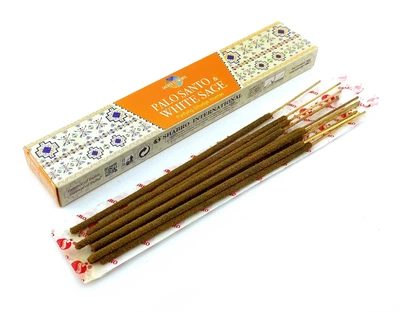 Пыльцевые благовония - Palo Santo & White Sage Premium Masala Incense, Масала HEM (Пало санто и белый шалфей)