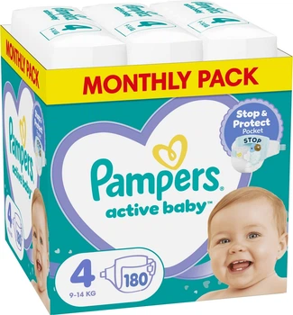 Підгузки Pampers Active Baby Розмір 4 (Maxi) 9-14 кг 180 шт (8006540032725)