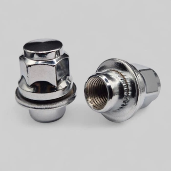 Гайка колесная М14x1,5x37,5 хром с пресс-шайбой закрыта под ключ 21 (Toyota, Lexus)