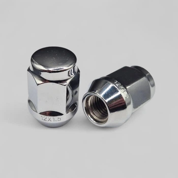 Гайка колісна M12x1,5x35мм Конус Хром Ключ 21 (Chevrolet, Citroen, Daihatsu, Hyundai, Kia, Mazda, Peugeot, Toyota, Lexus)