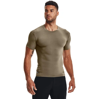 Компресійна Футболка Under Armour Men's Tactical HeatGear® Compression Short Sleeve(1216007-499) S Бежевий