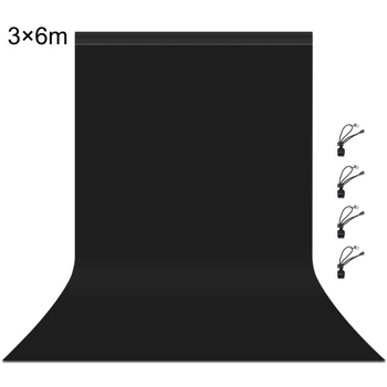 Студийный тканевый фотофон Puluz PU5206B 3х6 м черный