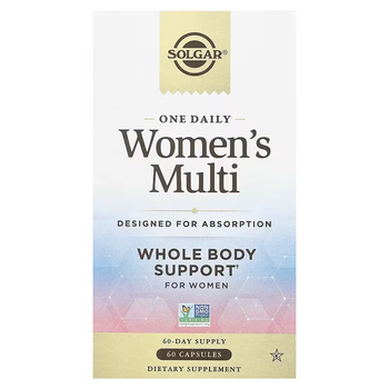 Мультивітаміни для жінок Solgar (One Daily Women's Multi) 60 капсул SOL62017