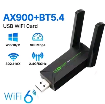 Адаптер AX900 Wi-Fi 6 двухдиапазонный 900Мб/с 2в1 Bluetooth 5.4 для ПК и ноутбука для WIFI 5G 2.4/5ГГц 900Mbps и BT в USB3.0 карта (COPY)