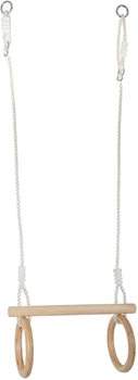 Drewniany trapez Small Foot z kółkami gimnastycznymi 2w1 5410648 (4020972119094)