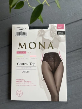 Колготы с сильной утяжкой талии Mona 20 den Control Top 3 nero