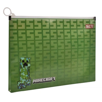 Папка-конверт Yes Minecraft Creeper B5 на молнии