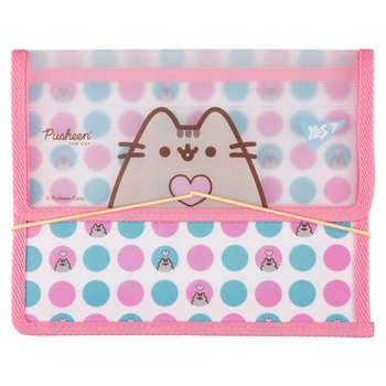 Папка для зошитів пластикова Yes Pusheen Heart В5 на резинці
