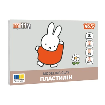 Пластилін Yes Miffy 8 кольорів 160 г (540717)