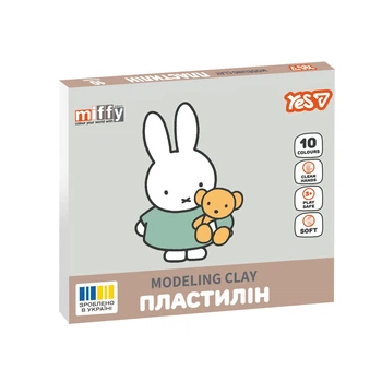Пластилін Yes Miffy 10 кольорів 200г (540718)