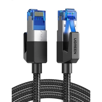 Патч-корд 1.5м, S/FTP cat 7 RJ-45 COPPER black Ugreen (U_80430)