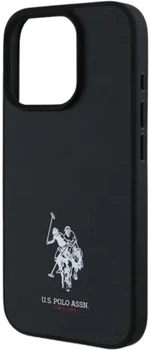 Панель U.S. Polo Leather Embroidered DH Color USHCP15XPGEK для iPhone 15 Pro Max Black (3666339386146)