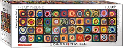 Puzzle Eurographics Kwadraty z koncentrycznymi okręgami 1000 elementów panoramiczne (628136654432)