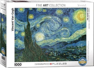 Puzzle EuroGraphics Gwiaździsta noc Vincent van Gogh 1000 elementów (628136612043)