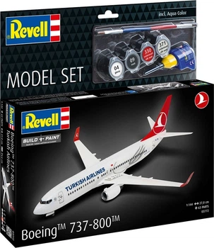 Збірна модель Revell Набір Літак Boeing 737-800 Turkish Airlines 1:144 RVL-63772 (4009803163772)