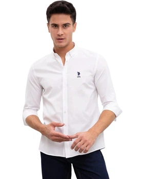 Рубашка мужская с длинным рукавом U.S. Polo Assn. 1753823.WHITE M белая (8683856308753)